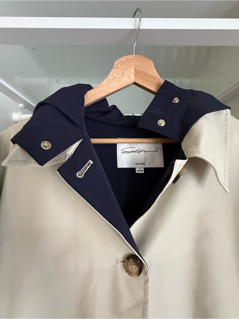 SELFWHO cotton blend reversible Trench coat - Picture 5 of 16